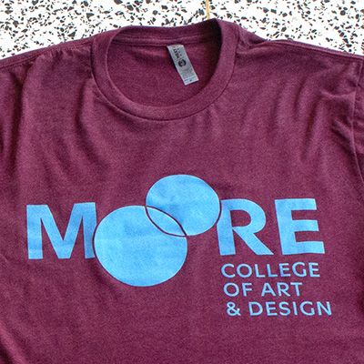 Moore Tee: Heather Maroon/ Light Blue