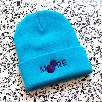 Moore Neon Blue Knit Hat