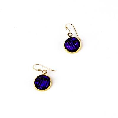 Purple Rounds in Gold, earrings VINK852