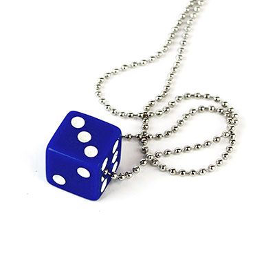 Blue Single Dice, necklace PROM057