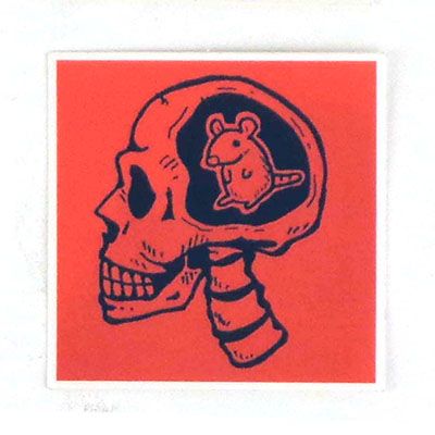 Rat Skull (red), sticker EPPC37