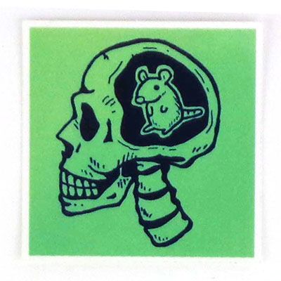 Rat Skull (green), sticker EPPC35