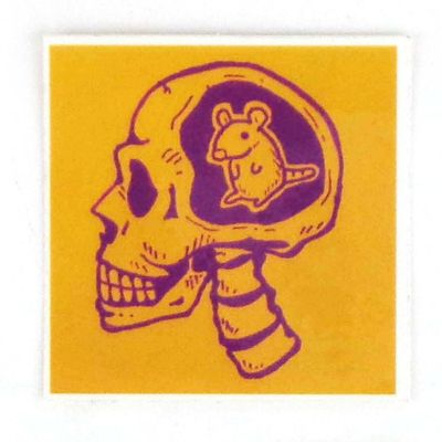Rat Skull (yellow), sticker EPPC36