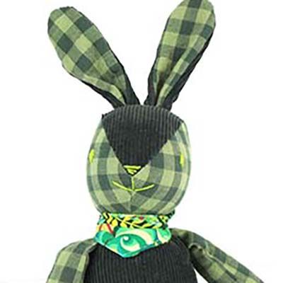 Emerald, green bunny plushie CASA106