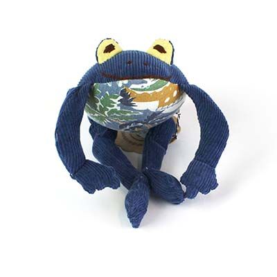 Heron, blue frog plushie CASA110