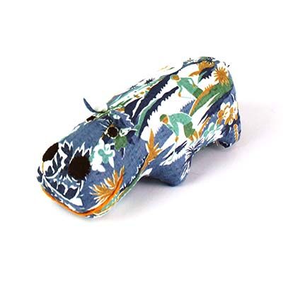 Oasis, tropical hippo plushie CASA103