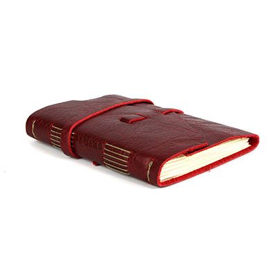 Leather Wrap Journal/Sketchbook: Red, sketchbook COLD865