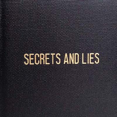 Secrets and Lies black, blank book COLD777