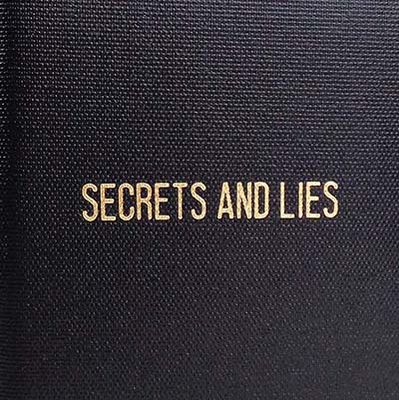 Secrets and Lies black, blank book COLD777