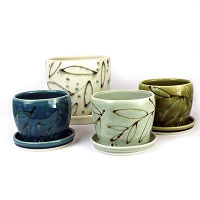 Blue, medium planter HECL403