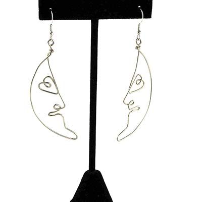 Moon, earrings WOOD05