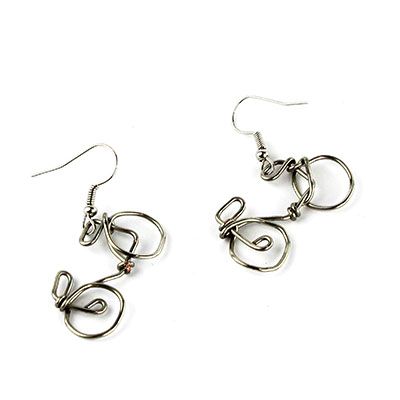 Bike, earrings WOOD08