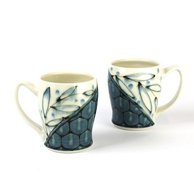 Blue, slim mug HECL397