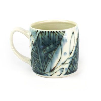 Blue, large cylinder mug HECL394