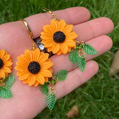 Small Sunflower, earrings HACL004