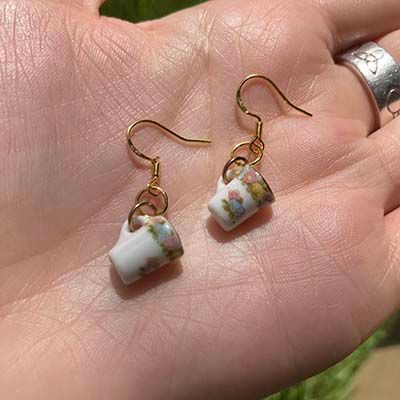 Tea Cup, earrings HACL010