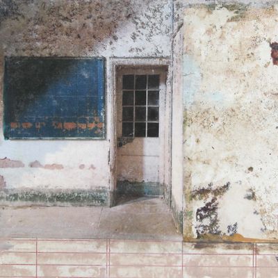 The Locked Door, mixed media painting SAND507