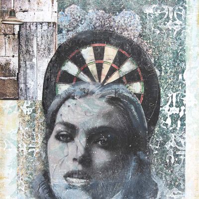 Careless Opinion, mixed media painting SAND511