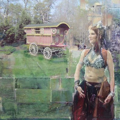 Second Chance Silver Linings, mixed media painting SAND515