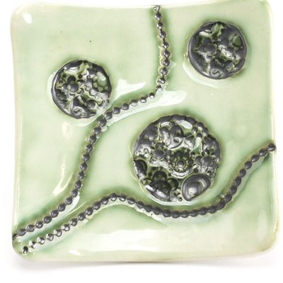Mini Plate - Bubbles and Balls, ceramic BURR188