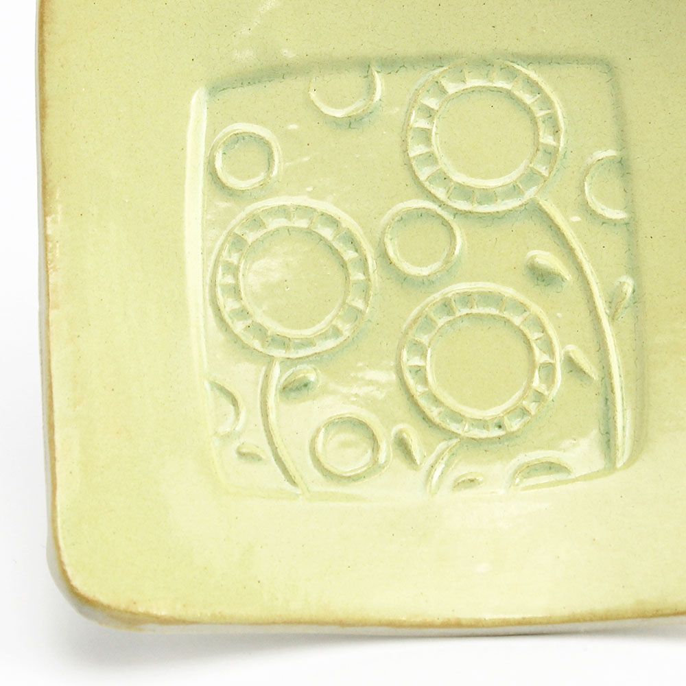 Mini Plate - Bubble Flowers in Butter Yellow, ceramic BURR186