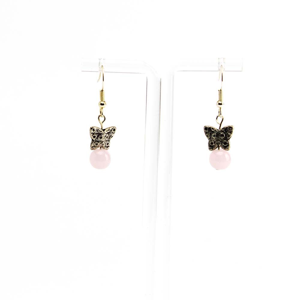 Butterflies over Quartz, earrings RILM100