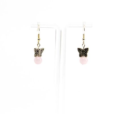 Butterflies over Quartz, earrings RILM100
