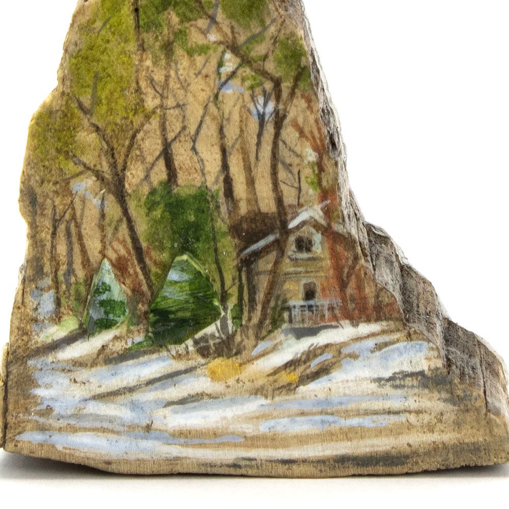 House in the Woods, sculptural painting BARJ175