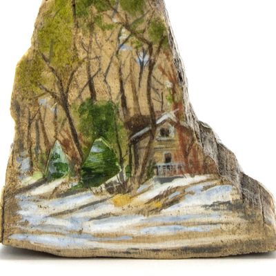 House in the Woods, sculptural painting BARJ175