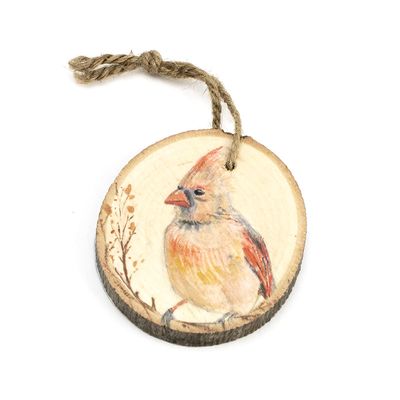 Cardinal, wood ornament BARJ167