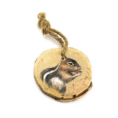Chipmunk, wood ornament BARJ168