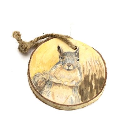 Squirrel, wood ornament BARJ170