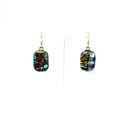 Tiger Pattern Glass, earrings VINK889