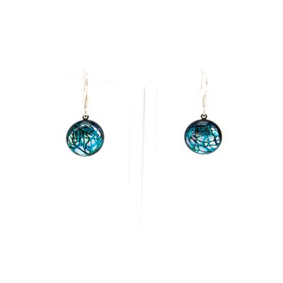 Spider Web Round Glass, earrings VINK893