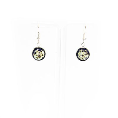 Crackle Silver Glass, earrings VINK894