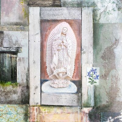 The Wall Series: The Unheard Prayers, mixed media painting SAND513