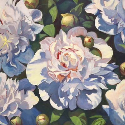 White Peonies, card MILE127