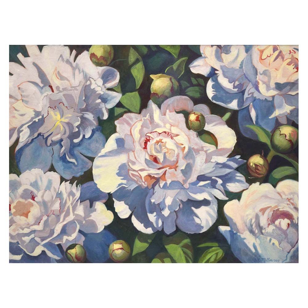 White Peonies, large archival print MILE135