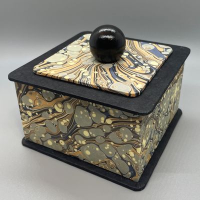 Grey &amp; Gold Marbled, small box COLD878