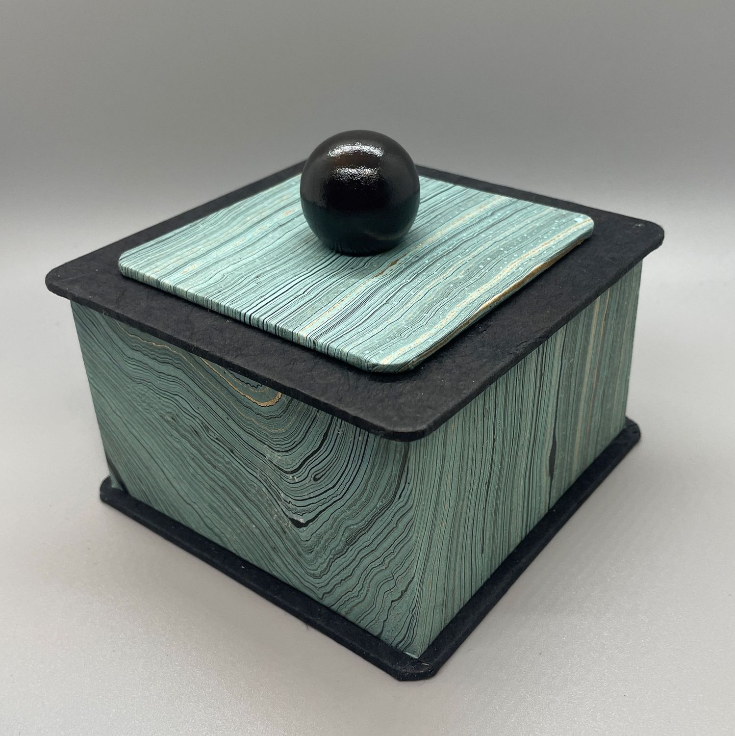 Aqua &amp; Gold Marbled, small box COLD879