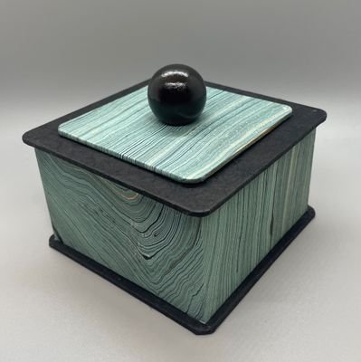 Aqua &amp; Gold Marbled, small box COLD879