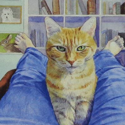 Mango the Ginger Cat, card KRUP56