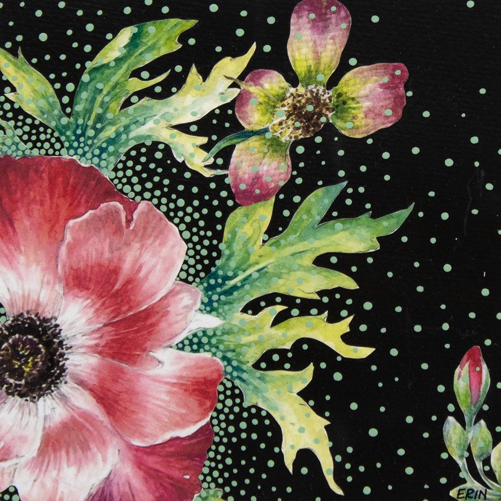 Midnight Garden 18, framed collage ENDE209