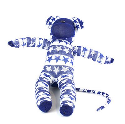 Blue &amp; White Stars, sock monkey GOLE146