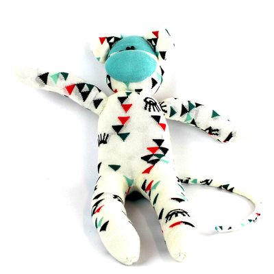 White with Triangles, sock monkey GOLE149