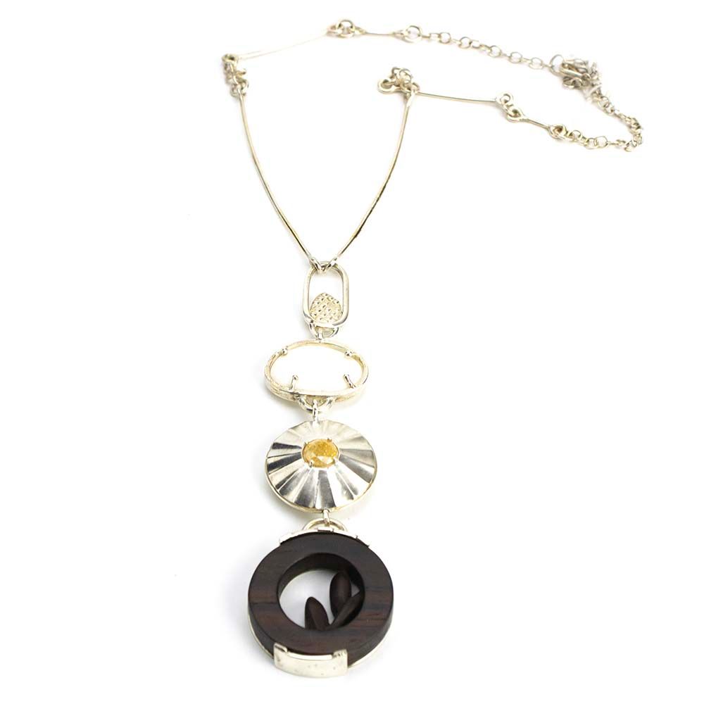 Rosewood Sterling Silver Shell 4 Tiers, necklace BRYH646
