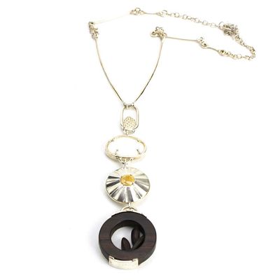 Rosewood Sterling Silver Shell 4 Tiers, necklace BRYH646