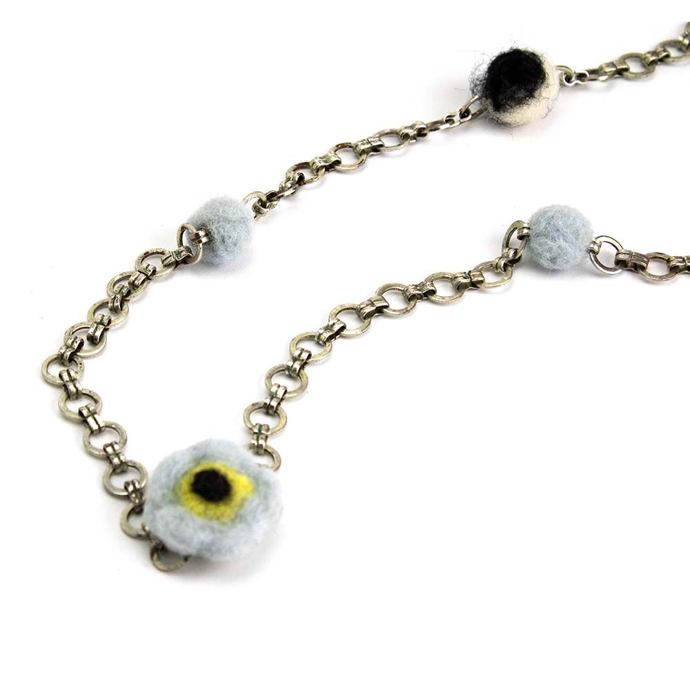 Blue Felt, necklace BARJ160