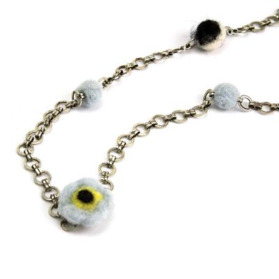 Blue Felt, necklace BARJ160