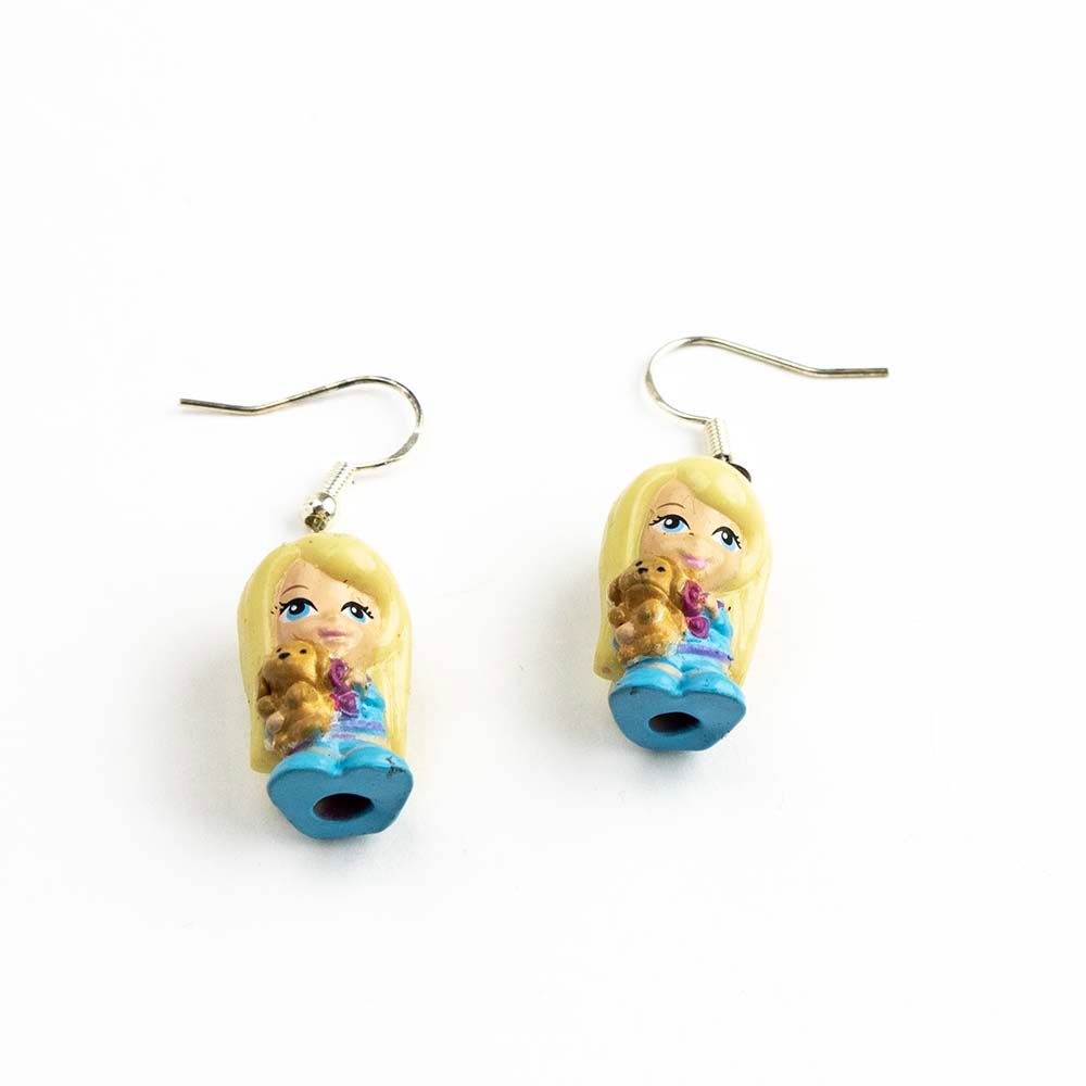 Girl in Blue With Bear, earrings LAPR529